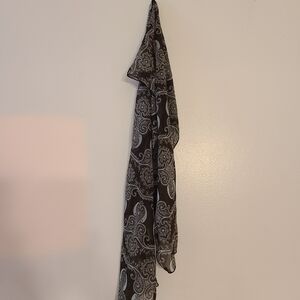Brown Blue Paisley Head Neck Scarf Band